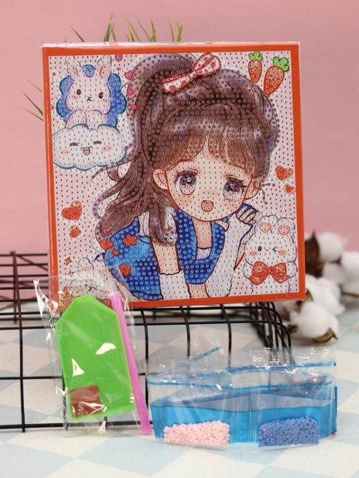 Алмазная мозаика на подрамнике Draw Me! Upset girl, (20*20 см)