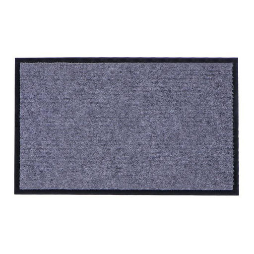 Коврик придверный влаговпитывающий, ребристый, «Стандарт», 50×80 см, серый