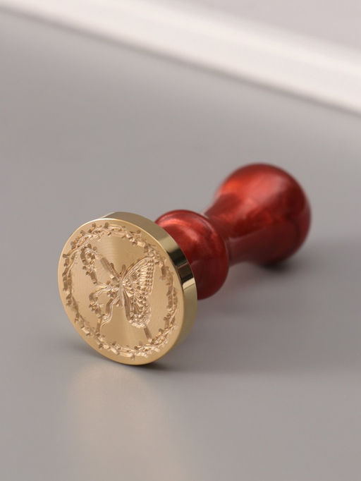 Печать для сургуча с пластиковой ручкой «Бабочка в колючей проволоке», 6.3×3×3 см