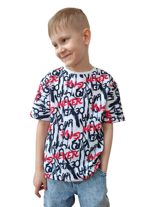 Футболка детская 33064 кулирка буквы