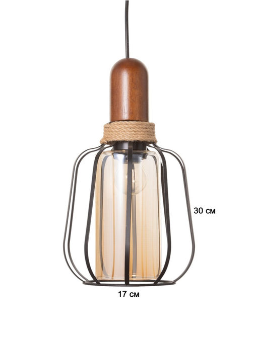 Светильник BayerLux «Вица», 1×40 Вт, Е27, черный, 18×18×30 см