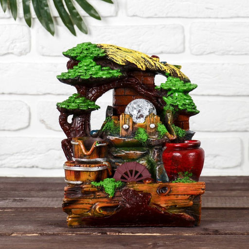 Фонтан настольный «Под деревом», 13×20×27 см, с подсветкой