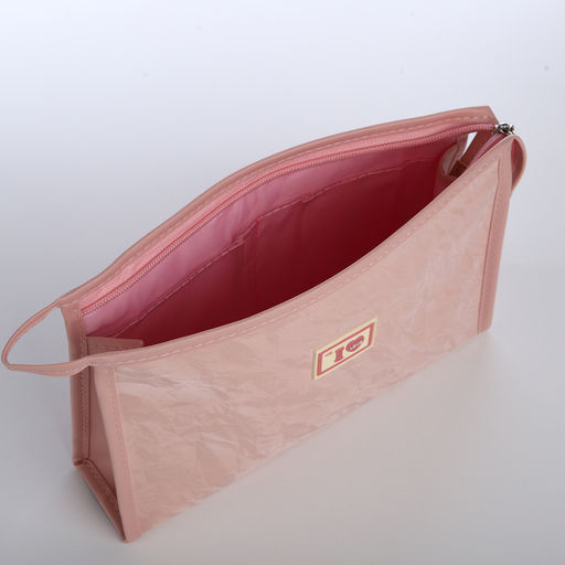 Косметичка на молнии, треугольная, средняя I love, розовая - Simaland фото 3