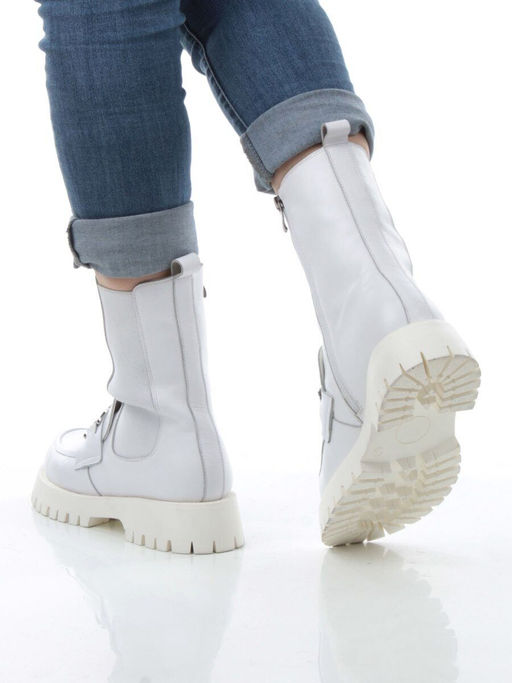04-YPM5807B WHITE Ботинки зимние женские (натуральная кожа, натуральный мех) - Фабричный китай фото 15