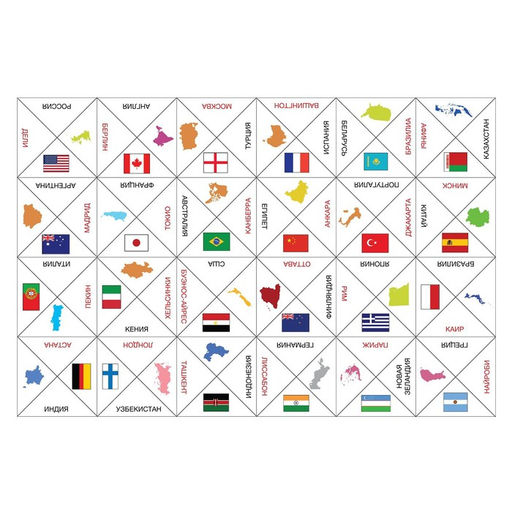 Цена за 2 шт. Развивающий набор Страны, столицы и флаги - Iq-zabiaka фото 2