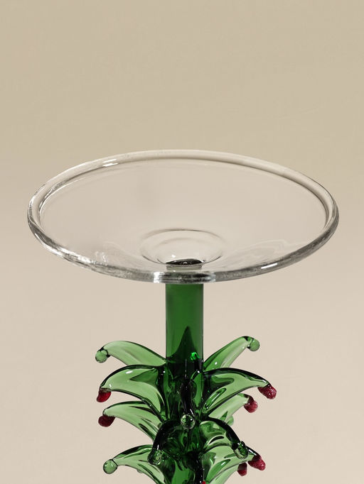 Бокал для вина SL-Home «Ёлочный», 370 мл, 8.5×20.3 см, стекло, прозрачный, зелёный