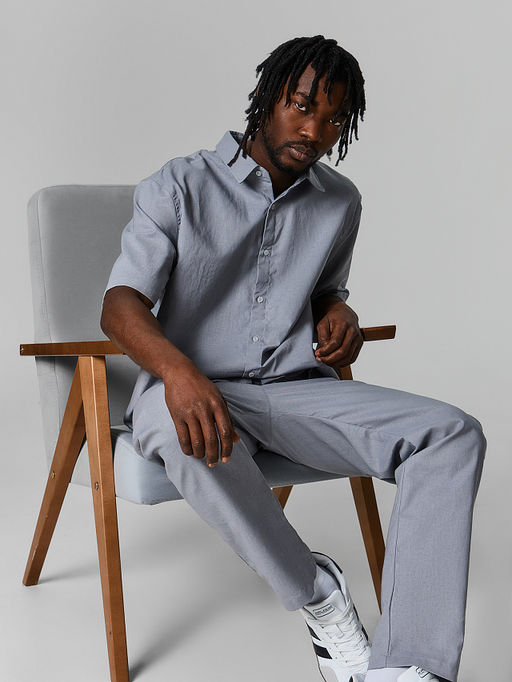 Комплект мужской льняной серый - Mark formelle фото 4