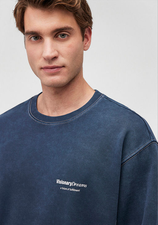 Lacivert Sweatshirt - Mavi фото 5