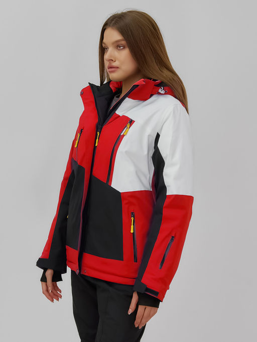 Горнолыжный костюм женский зимний красного цвета 07081Kr - Chunmai фото 12