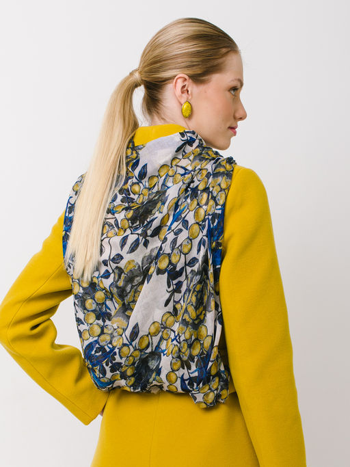 Большой мягкий очень нежный двусторонний палантин в стиле арт-деко - Tantino фото 9