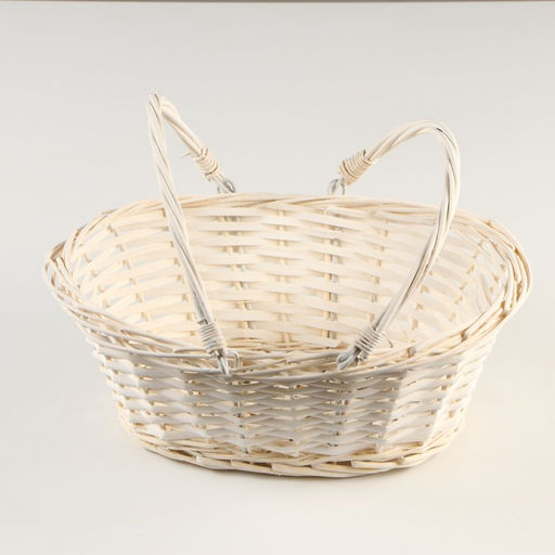 Корзина плетёная для хранения, 32×25×13 см, подвижные ручки h=10 см, ива