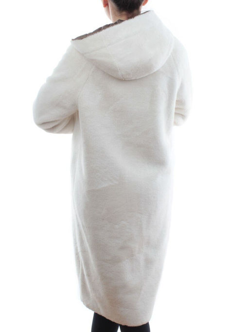 2639 DK. BEIGE Пальто двухстороннее женское еврозима (100 гр. холлофайбер, искусственный мех) - Fashion фото 12