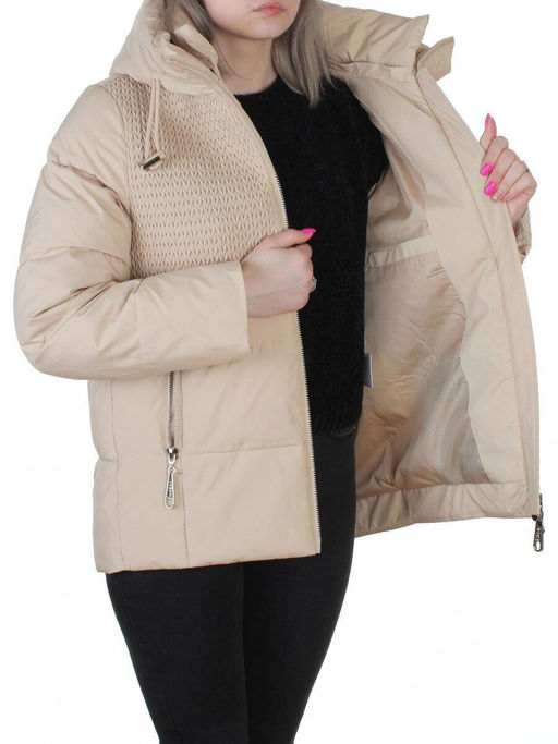 YR-6619 BEIGE Куртка зимняя женская (150 гр. холлофайбер)
