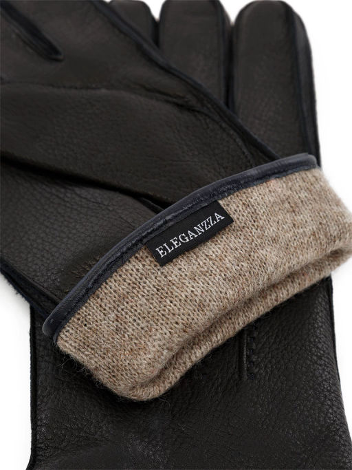 Перчатки мужские 100% ш HS790 black/d.blue - Eleganzza фото 3