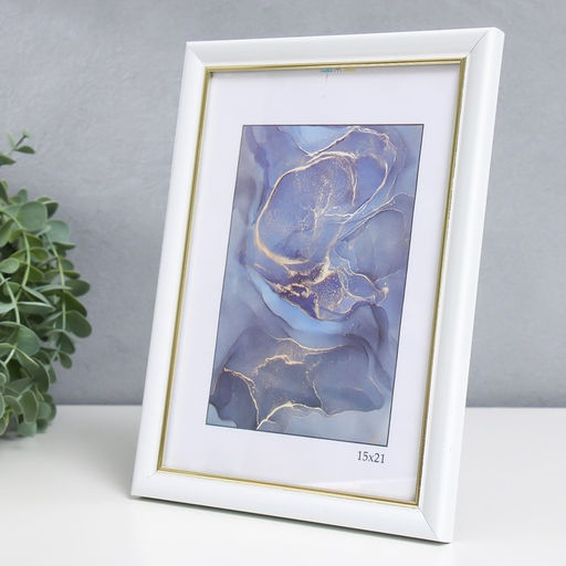 Фоторамка для фото 15×21 см Keep memories «Офисная», пластик, белый, (пластиковый экран)