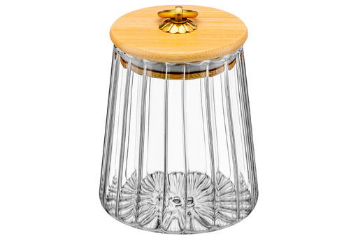 Банка стеклянная 650 мл 10*10*13 см с деревянной крышкой с силиконовым уплотнителем - Elan gallery фото 10