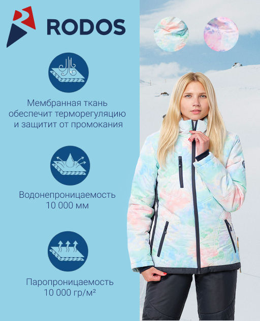 RODOS Утеплённый костюм женский зима М-281 Ментол  фото 68