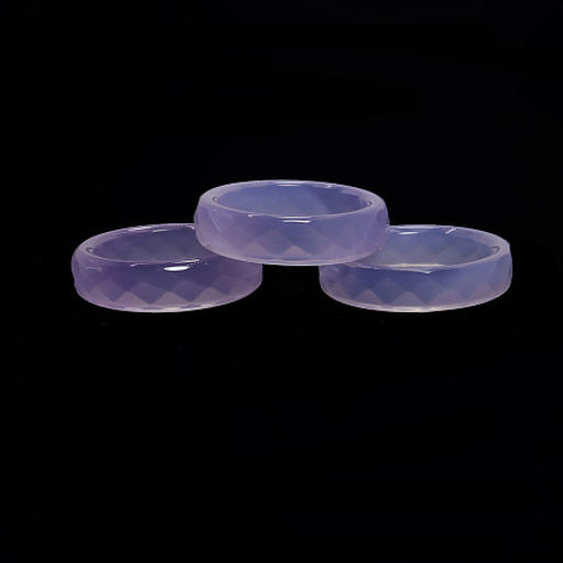 Кольцо из камня Сиреневый агат для привлечения счастья размеры 16-19мм