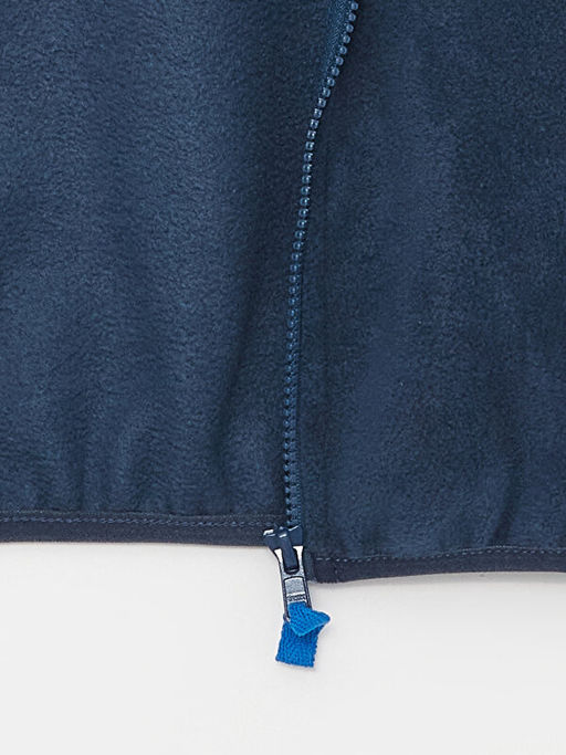 Dik Yaka Uzun Kollu Polar Erkek Bebek Fermuarl? Sweatshirt