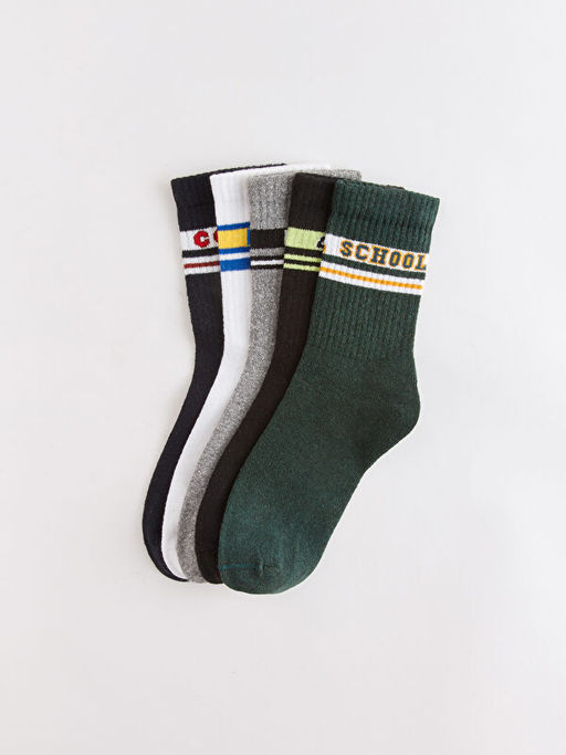 Desenli Erkek ?ocuk Soket ?orap 5li - Waikiki фото 2