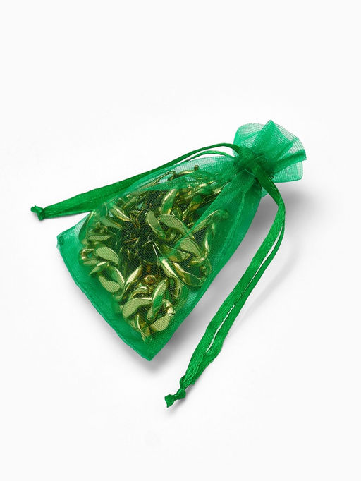 Мешочки подарочные, набор 100 шт. 7×9 см, тёмно-зелёный