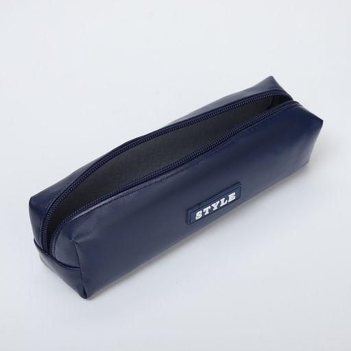 Косметичка-пенал на молнии Style, тёмно-синяя - Simaland фото 3