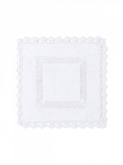 Коврик для туалета 50x50 белый хлопок