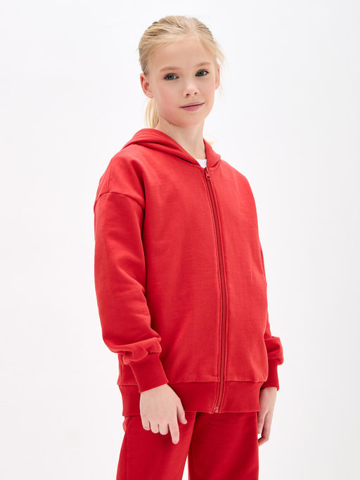 Красная толстовка для девочки - Kogankids фото 3