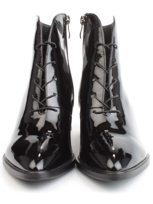 04-Z4229R-2 BLACK Ботильоны демисезонные женские (натуральная кожа, натуральная байка)