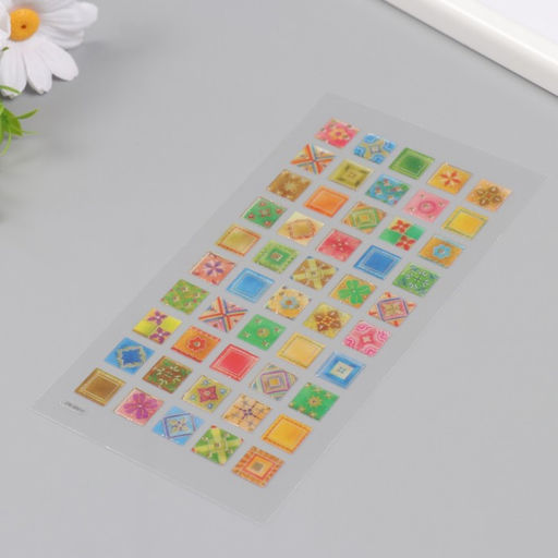 Цена за 2 шт. Наклейки для творчества пластик «Восточная плитка», 9.3×20.4 см