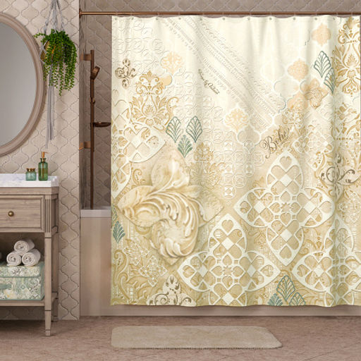 Штора для ванной комнаты, полиэстер, 180*180 см, BOHO BEIGE, шт - Valiant фото 2