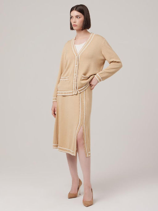 Юбка женская 1231158001 beige/white - Eleganzza фото 6