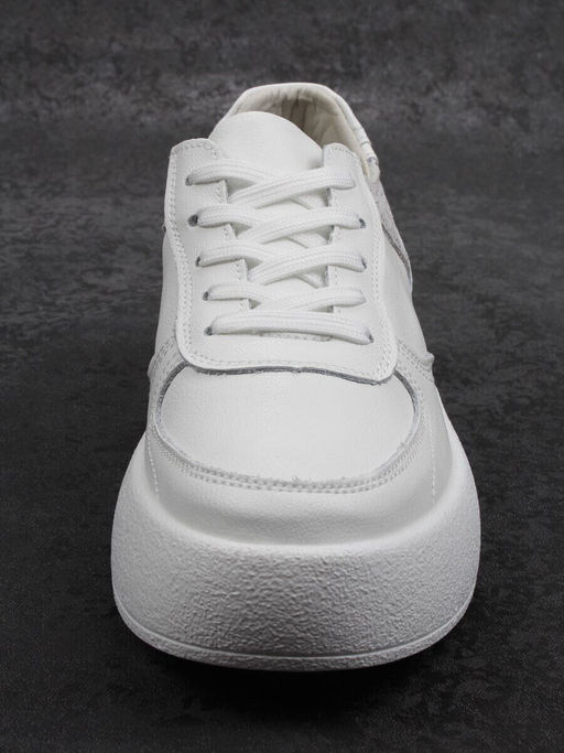 03-C140-9 WHITE Полуботинки спортивные женские (натуральная кожа)