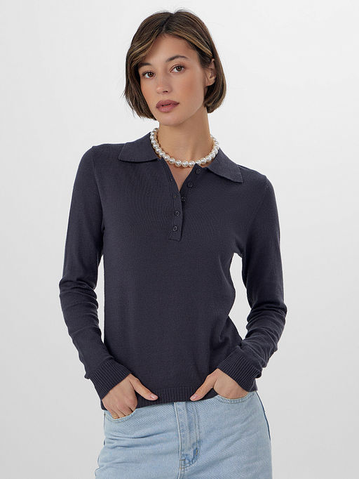 Поло женское серое - Mark formelle фото 5