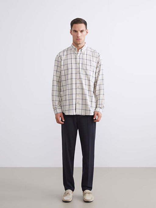 Regular Fit Uzun Kollu Ekose Erkek G?mlek