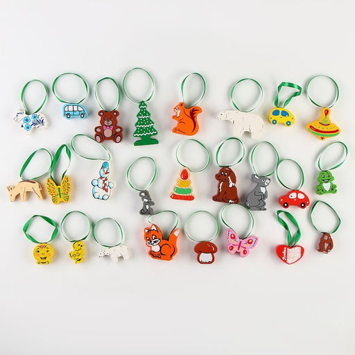 Елочные игрушки «Детские», 25 шт., деревянные