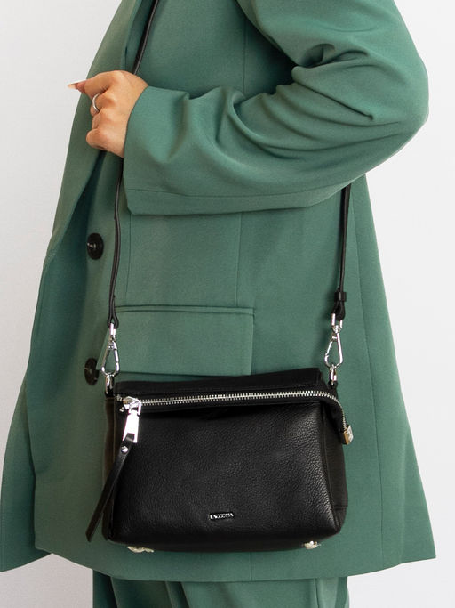 LACCOMA сумка TH9282P-черный натуральная кожа полиэстр  фото 3