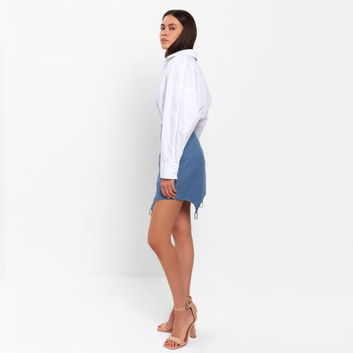 Юбка мини женская джинсовая MIST: Denim, размер 46, синяя