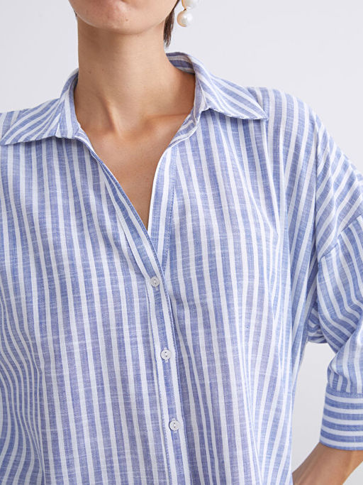 ?izgili Oversize Kad?n G?mlek