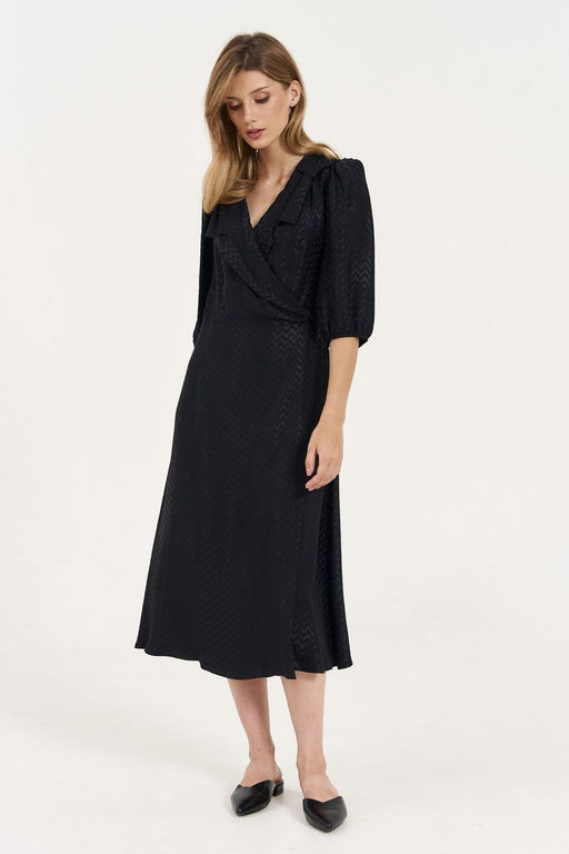 Платье Lenata 11342 рисунок на черном