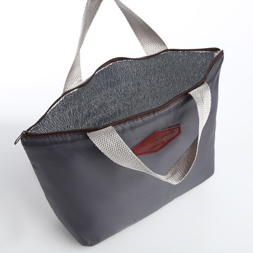 Термосумка на молнии, объём 3,8 л, цвет серый - Simaland фото 3