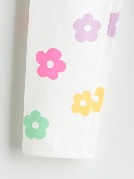 Beli Lastikli Bask?l? K?z ?ocuk Tayt