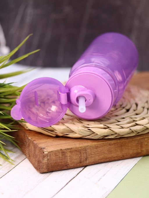 Бутылка "Classic" с трубочкой, purple (400 ml)