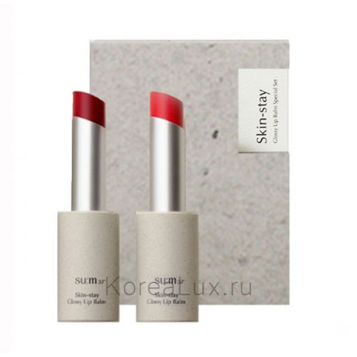 Бальзам для губ увлажняющий глянцевый красный SU:M37 Skin-stay Glossy Lip Balm Red, 4,2g