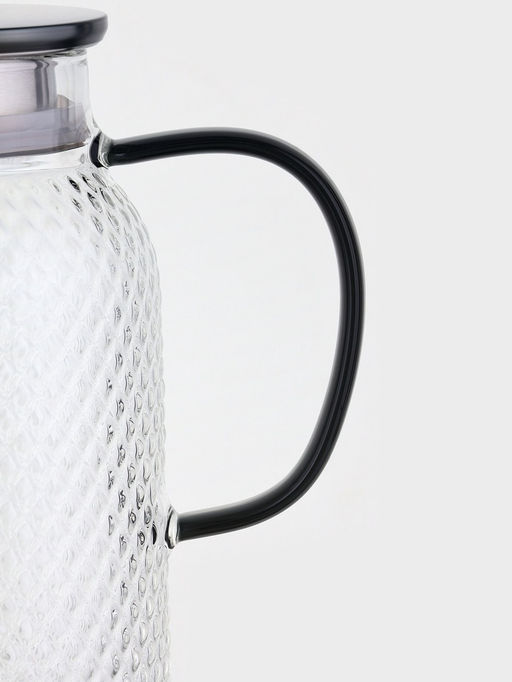 Кувшин "Богема.Соты", черная ручка/крышка-сито, 16х11х23 см