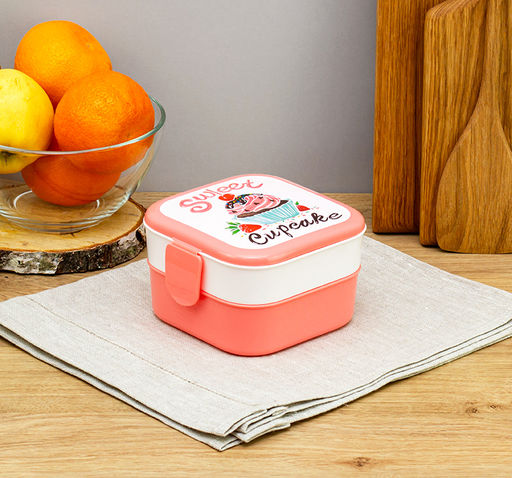 Контейнер для обеда (с вкладышем) 0,4+0,4л в ассорт. арт. М1232