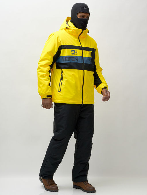 Горнолыжный костюм мужской зимний желтого цвета 370J - Mtforce фото 10