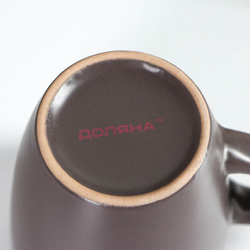 Кружка керамическая Доляна Пастель, 360 мл, цвет коричневый  фото 4