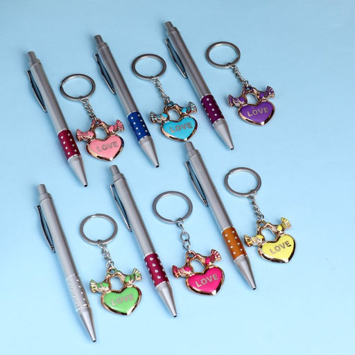 Набор подарочный 2в1 (ручка, брелок сердечко) микс - Simaland фото 3