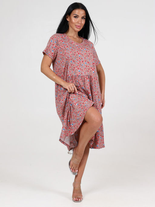 879 ПЛАТЬЕ ЖЕНСКОЕ (Сухая роза) - А-дина фото 3